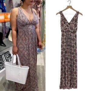 Tart Collections Adrianna Maxi Dress Ikat Boho Print Size Small
